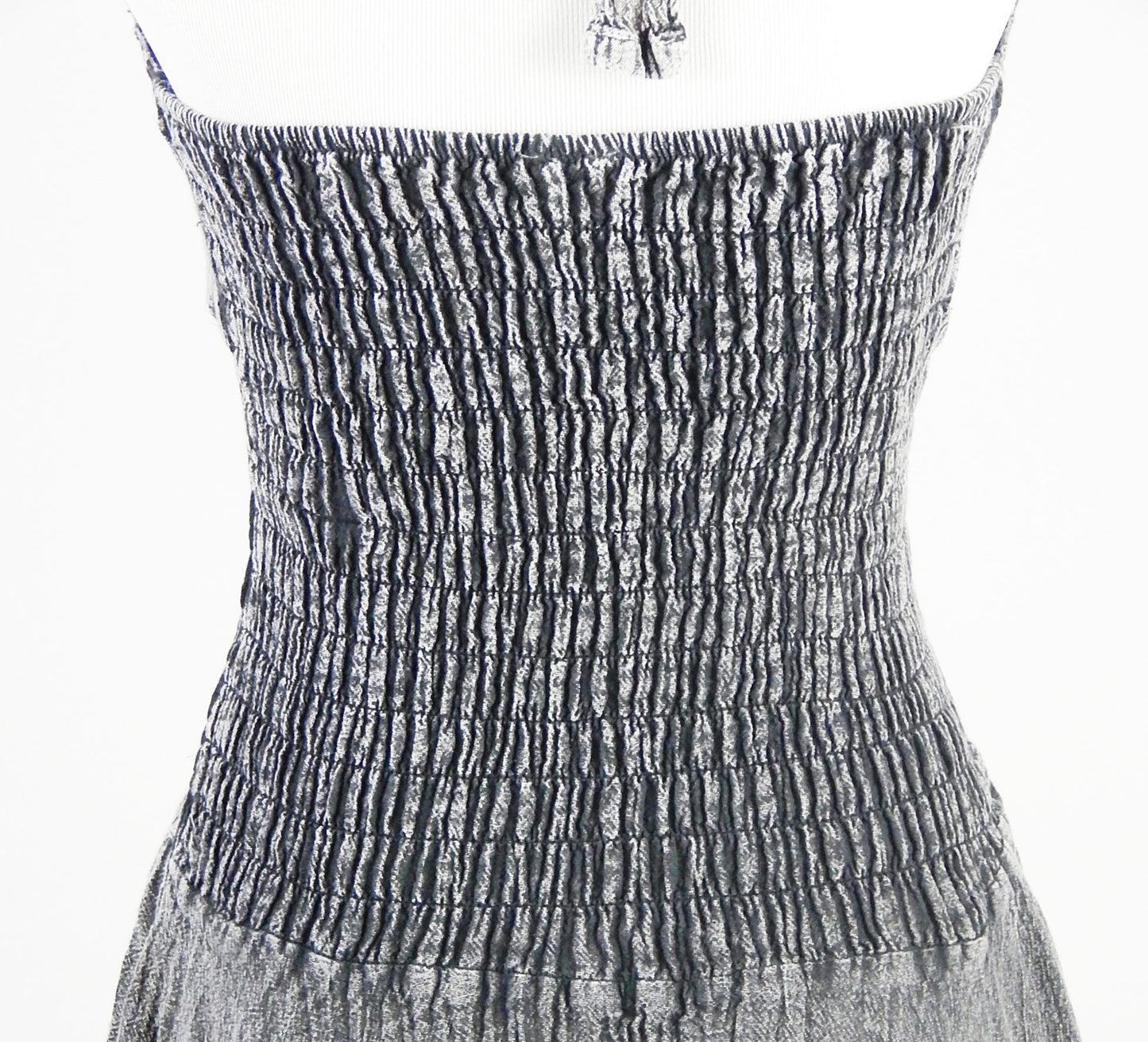 Wonderful Handkerchief Sexy Dress Halter Top 100% Cotton Handmade Beach Summer Spring Gray Jean Wash Stylish Cute Country Dancing One Size