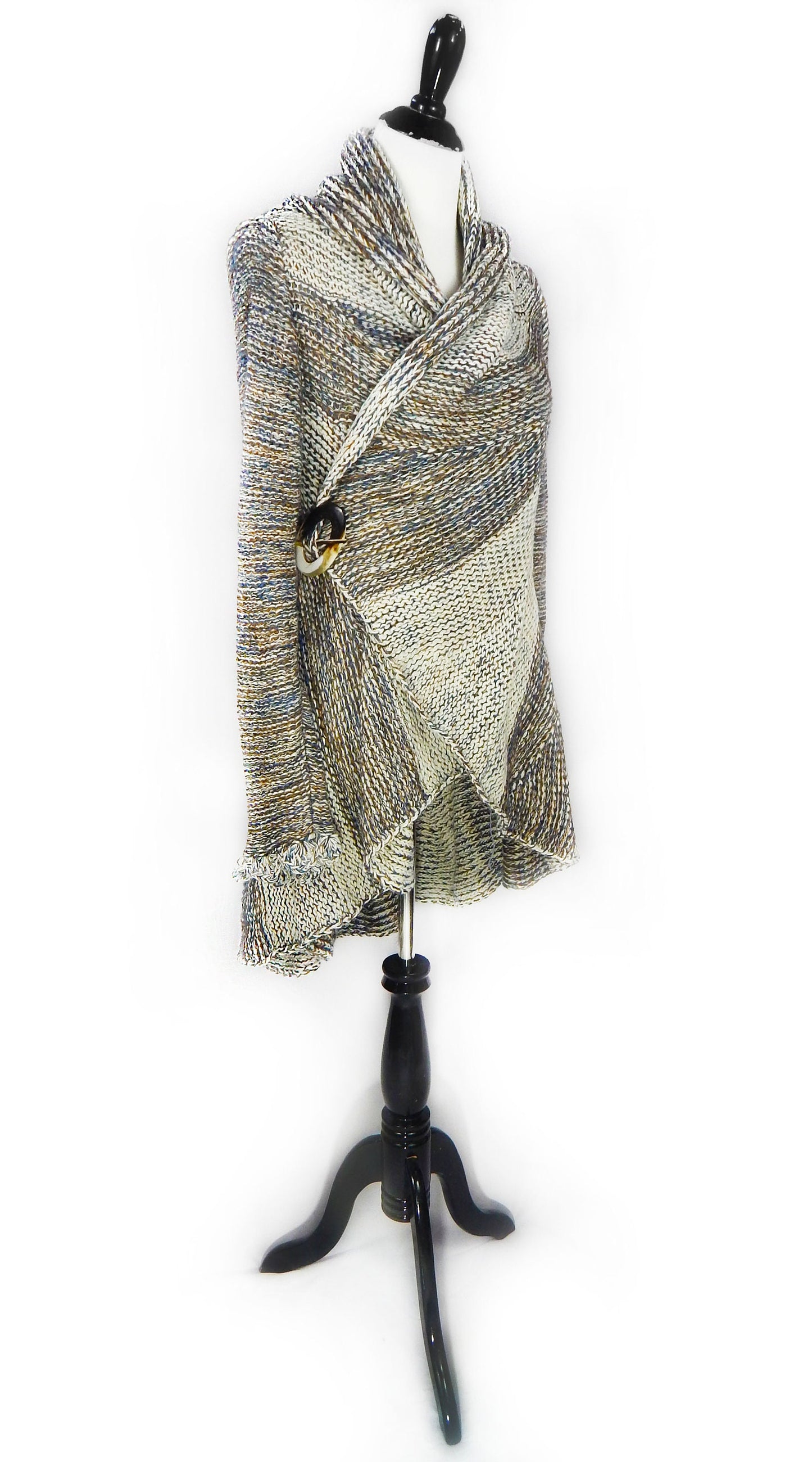 Fine Alpaca Wool Knit Cardigan Tailored Knitted Petticoat Beige