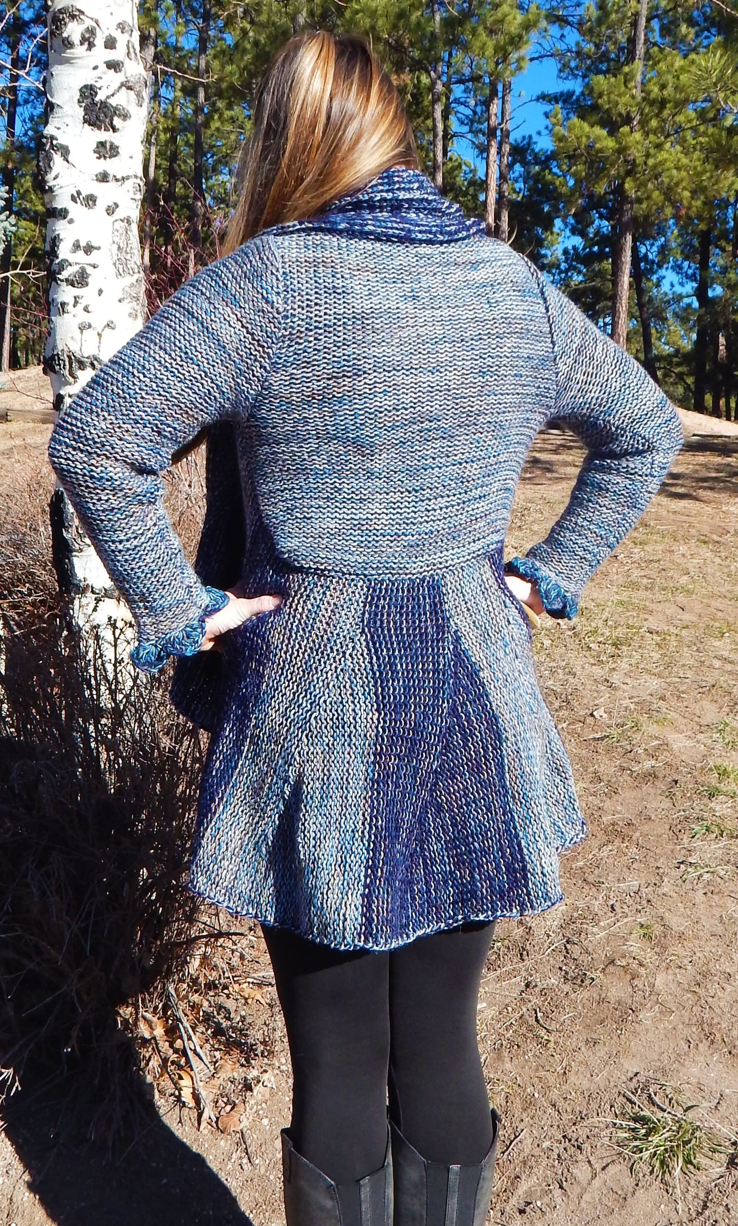 Fine Alpaca Wool Tailored Peacoat Knitted Cardigan Elegant Petticoat