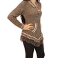 Fine Alpaca Wool Sweater Knit Pullover Perfect Gift Soft Jumper Natural Browns